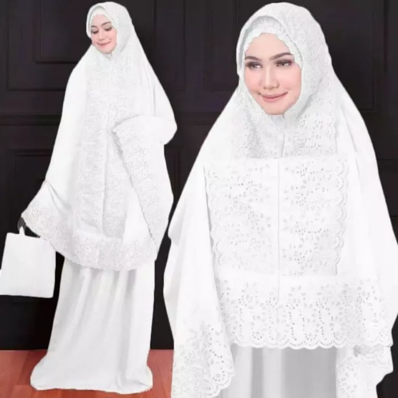 MUKENA FATIMAH KHADIJAH BORDIR FREE TAS TERLARIS