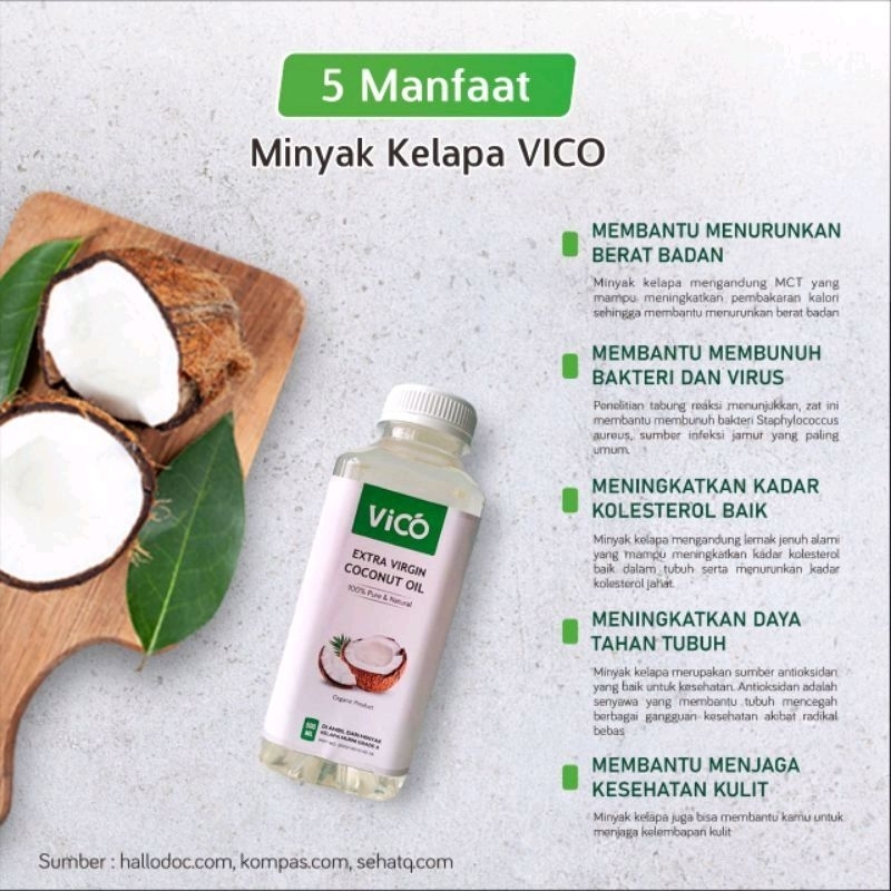 VCO 100 ml - Minyak Kelapa Murni Vico 100 ml