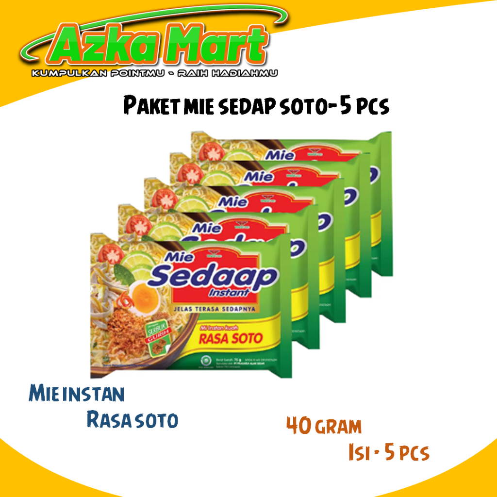 

Mie Sedaap Soto 75gr x 5 pcs