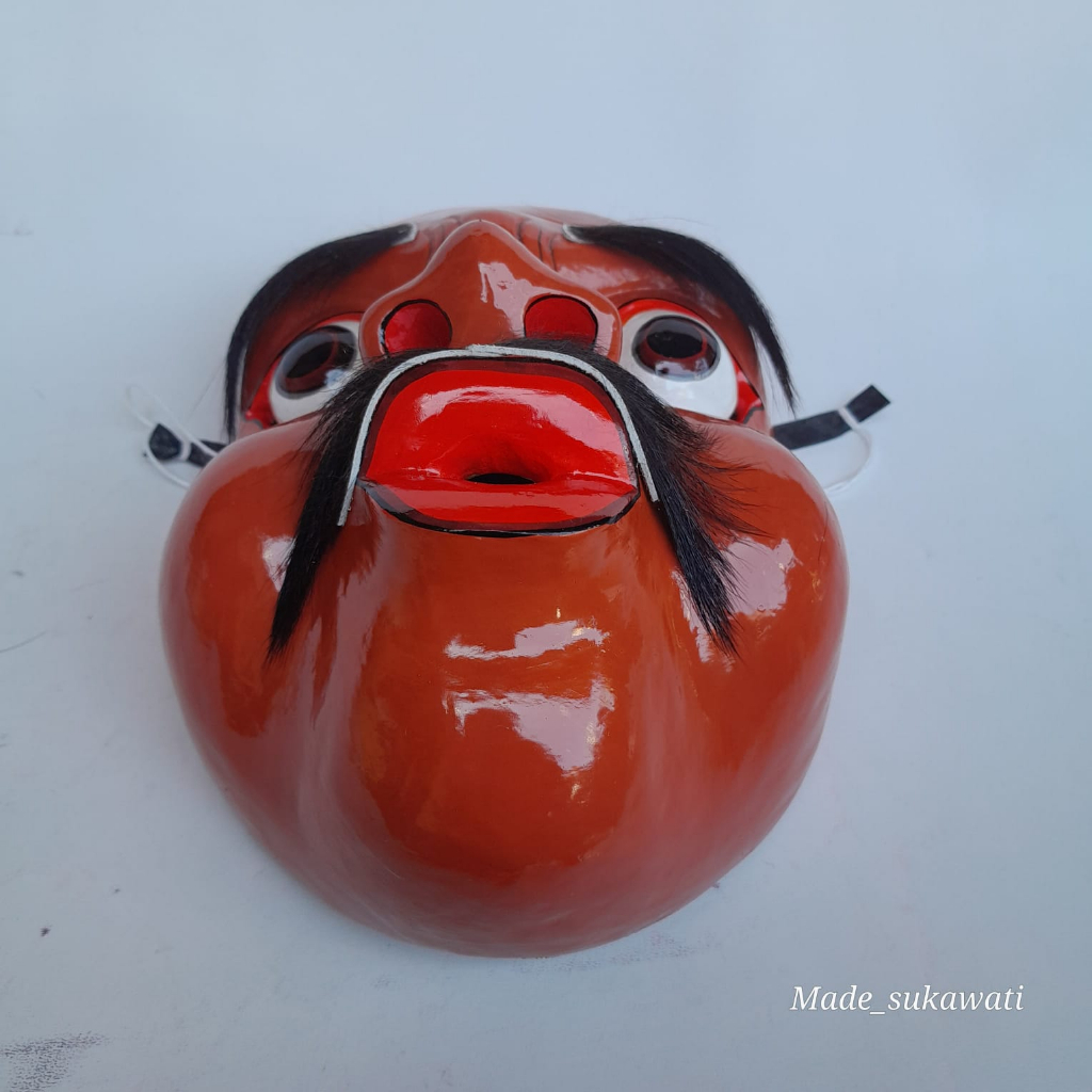 Topeng kayu Bondres Mujuh Munju kerajinan handmade Bali