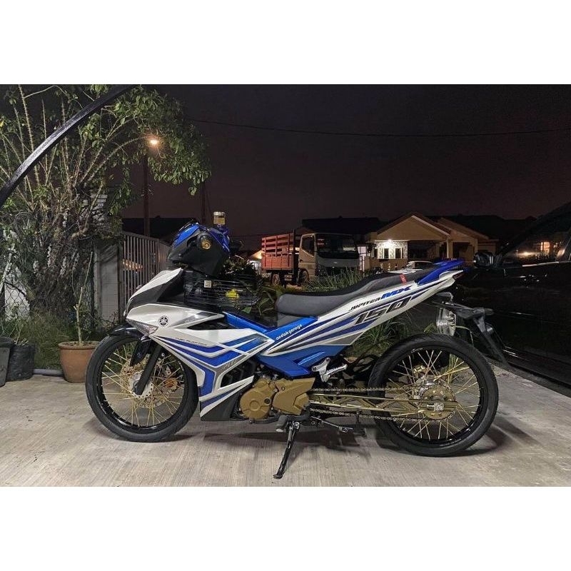 STRIPING STICKER MX KING 150 MXKING 2015 2016 PUTIH BIRU