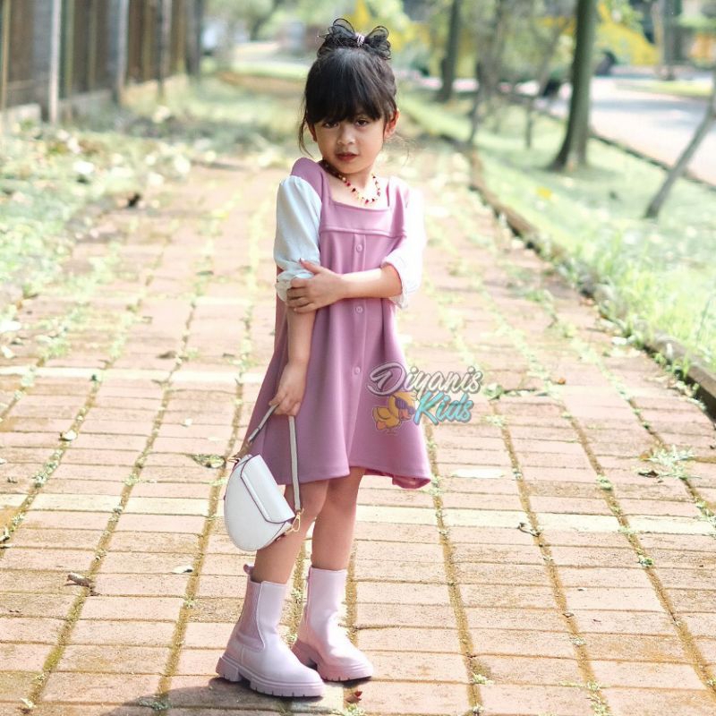 RALINE DRESS-Dress anak bahan scuba premium