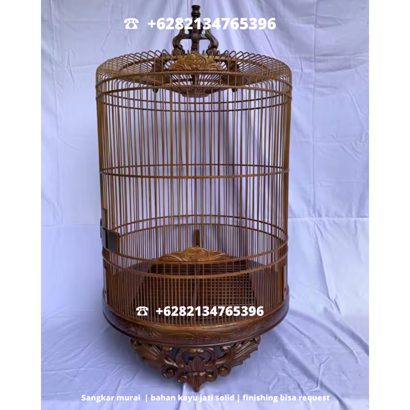 sangkar ukir jepara bahan kayu jati solid mewah berkualitas tidak pasaran lanawooden sangkar kayu ja