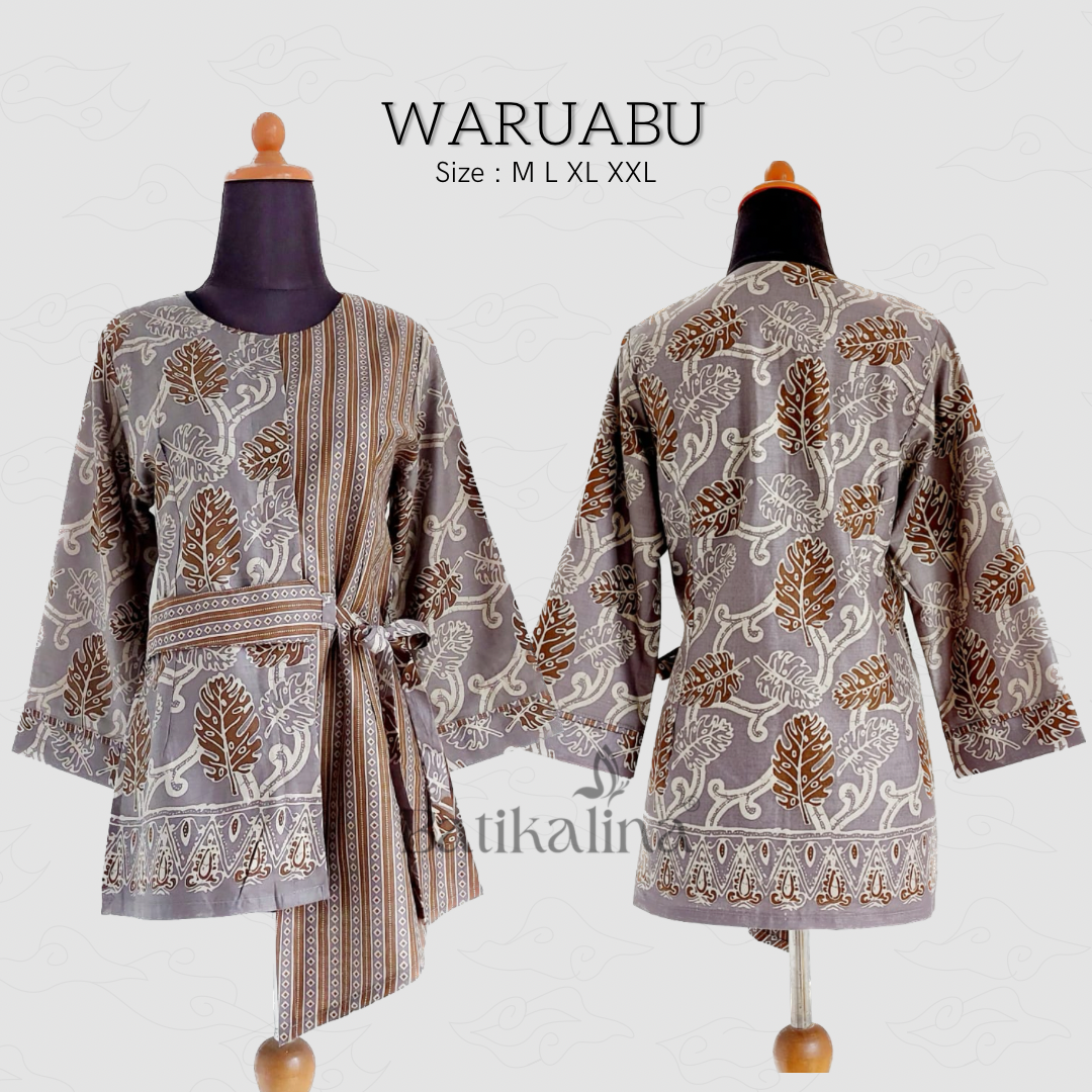 Baju Batik Wanita Modern Atasan Blouse Batik Kerja Kantor Wanita Seragam Batik M L XL XXL