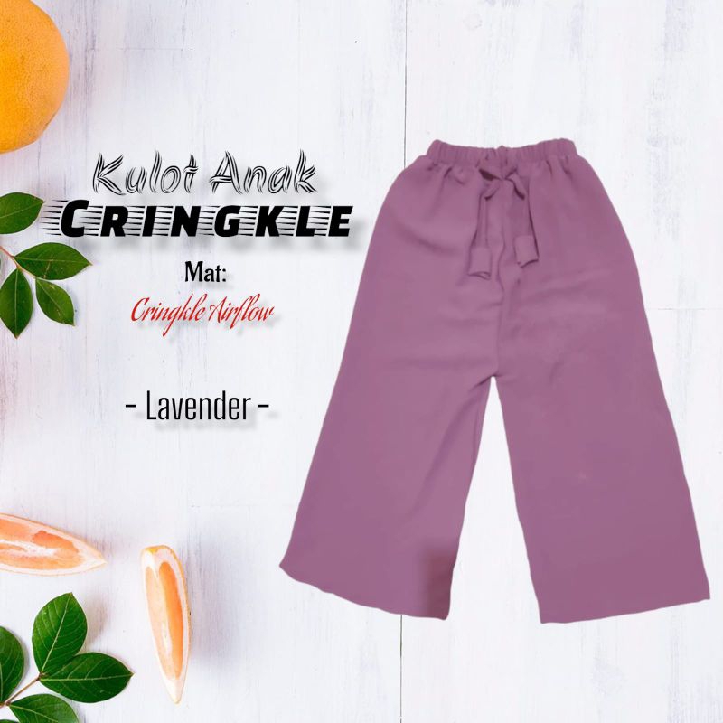kulot crinkle polos/kulot anak perempuan/celana anak perempuan/kulot anak/celana anak/crinkle anak/c