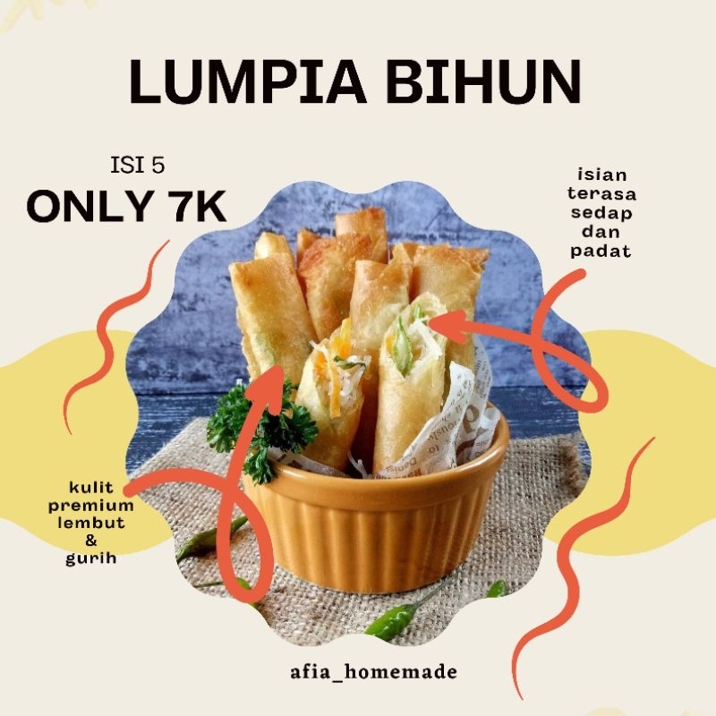 

Lumpia Bihun isi 5 (frozen siap masak)