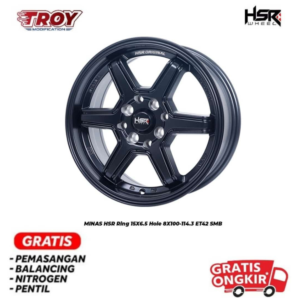 Velg Mobil Ring 15 HSR MINAS Ring 15 Velg Yaris,Vios,Jazz,Avanza,Brio Free Spooring