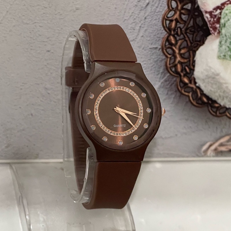 (Grosir)Cod Jam Tangan Wanita ZK Mata” Analog Strap Rubber/Karet(Dikirim Jakarta)Murah Top