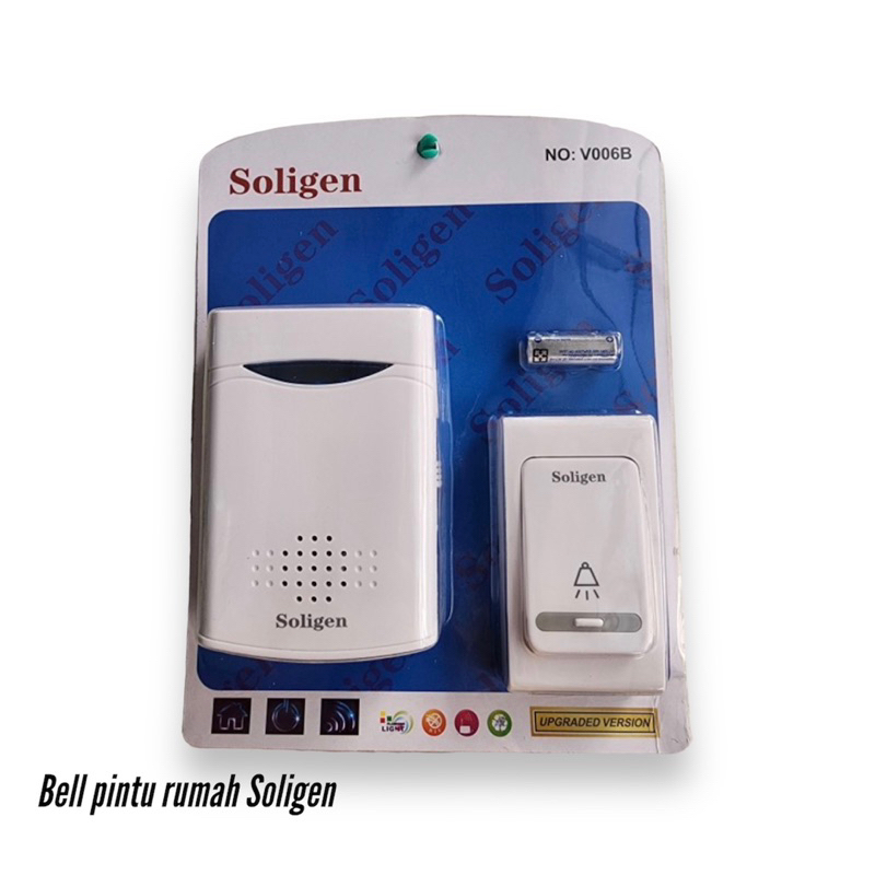 Bel pintu rumah wireless anti air Soligen V006B