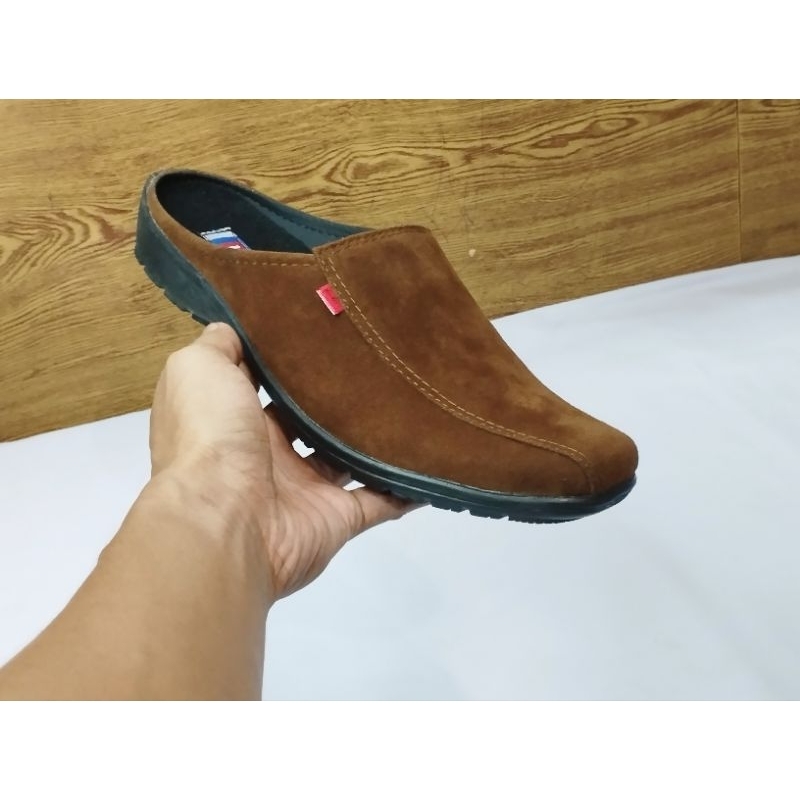 Sepatu Sandal Pria Slip On Flat Casual Formal Santai Kerja Kantor Elegan dan Trendy