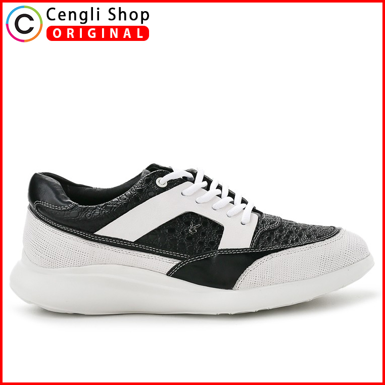 PLAYBOY SEPATU SNEAKER CASUAL KULIT PRIA ORIGINAL TERBARU PUTIH PL20