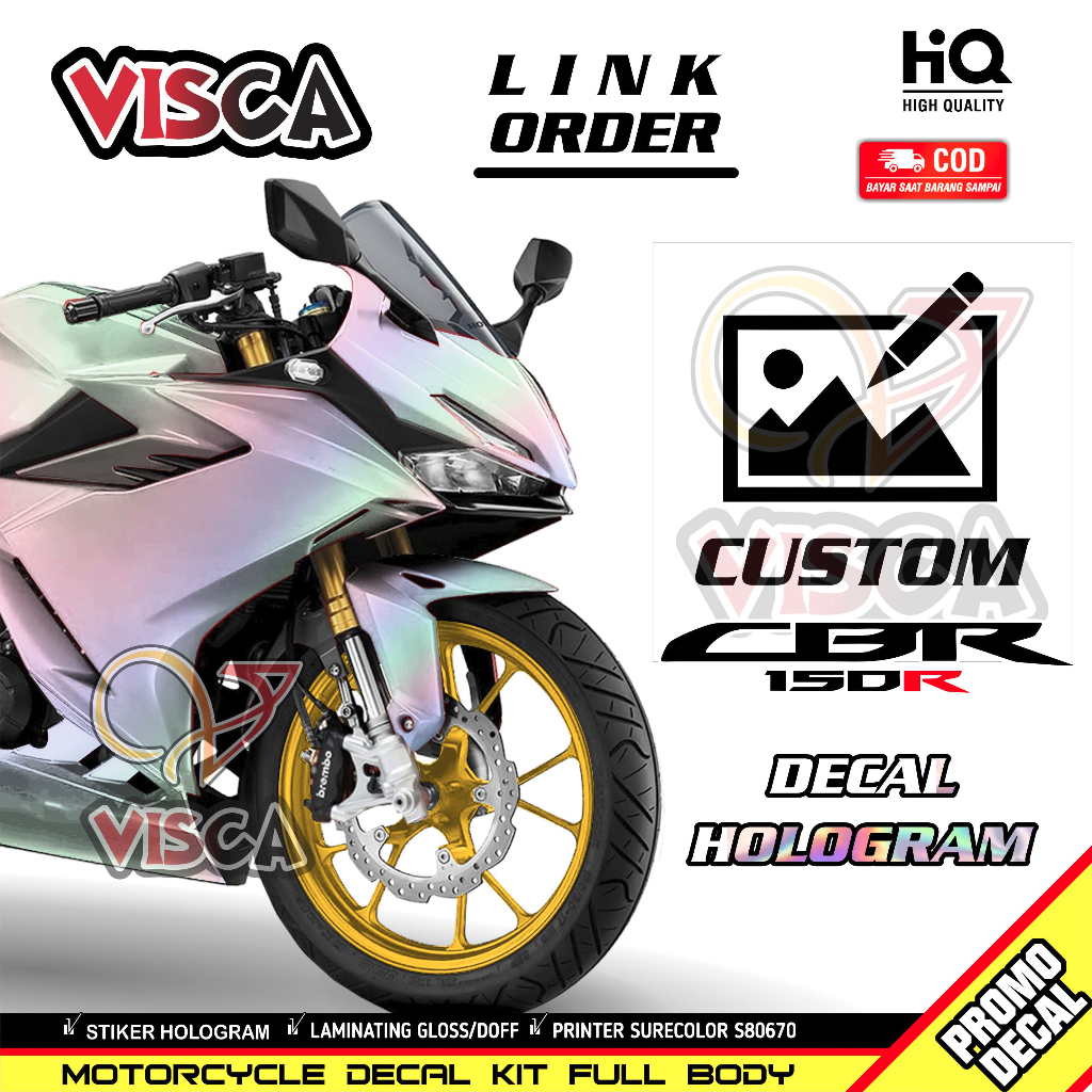 Decal CBR 150R 2021 Hologram Full Body - Desain Custom Suka Suka - Stiker Hologram