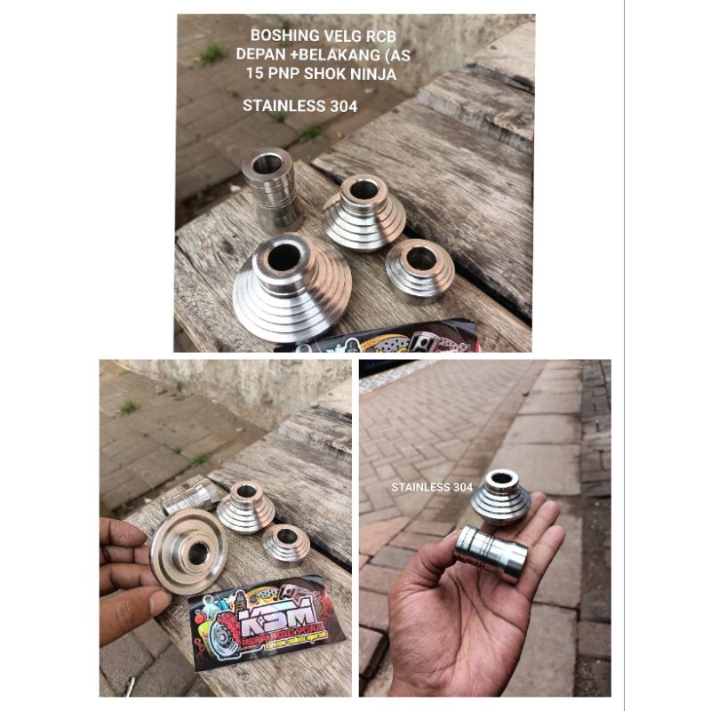 BOSHING PIRAMID GEARBOX VELG RCB STAINLESS DEPAN BELAKANG (MANISAN TROMOL RCB2