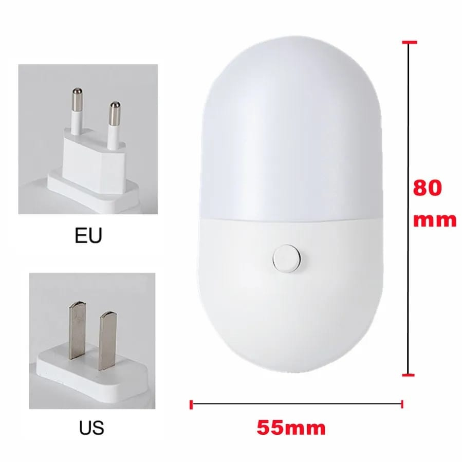 Lampu Tidur Lampu Malam || Led Night Light || Lampu Mini Hemat Energy 2Warna Putih Dan Kuning