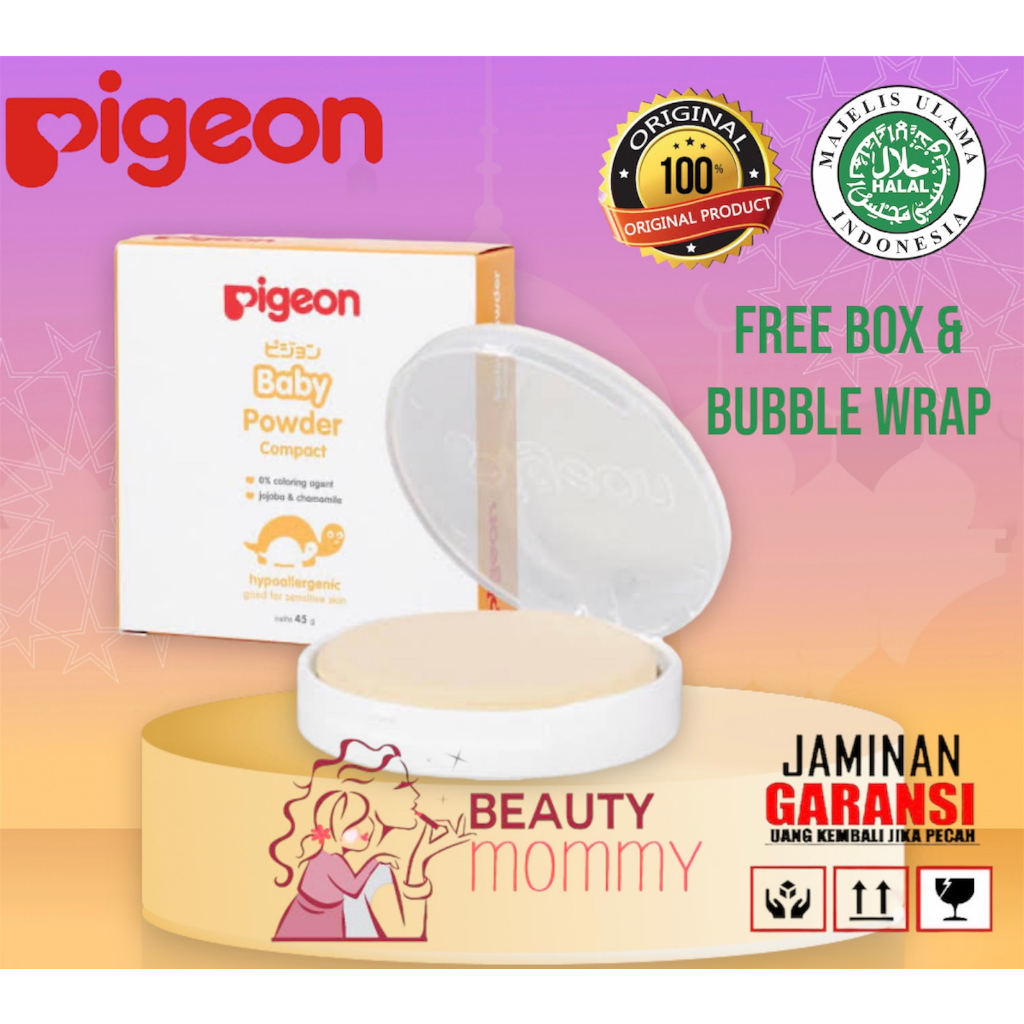 Pigeon baby powder compact Bedak Padat Bayi - Baby Compact Powder Cake refill bedak pigeon Chamomile White 45 Gr kemasan baru