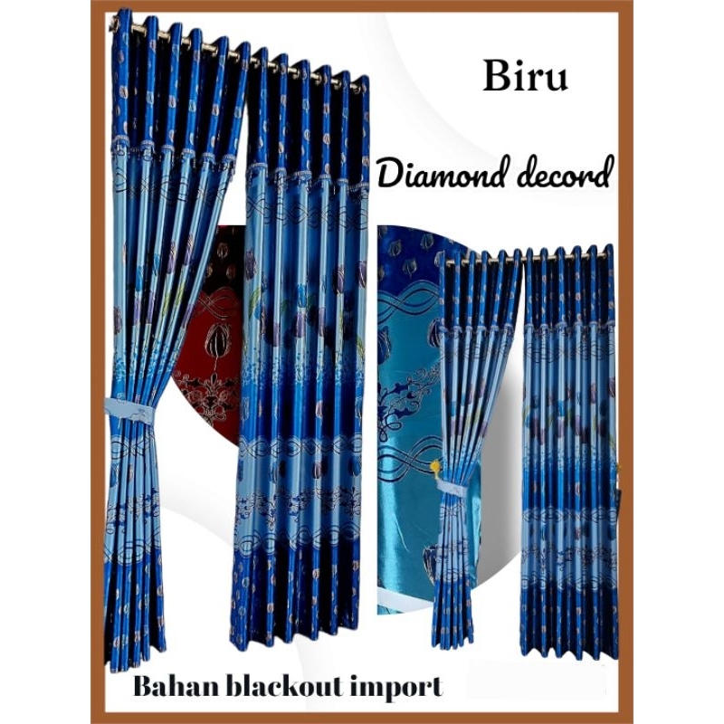 BISA COD BAYAR DI TEMPAT / gordeng blackout gliter super tebal 100% jendela dan pintu diamond decor