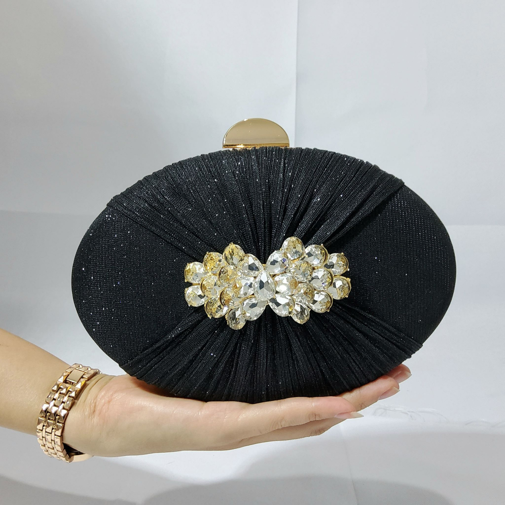 Clutch Pesta Import Cantik Mewah Tas Kondangan Diamond Bros Permata 26284 Model Terbaru!