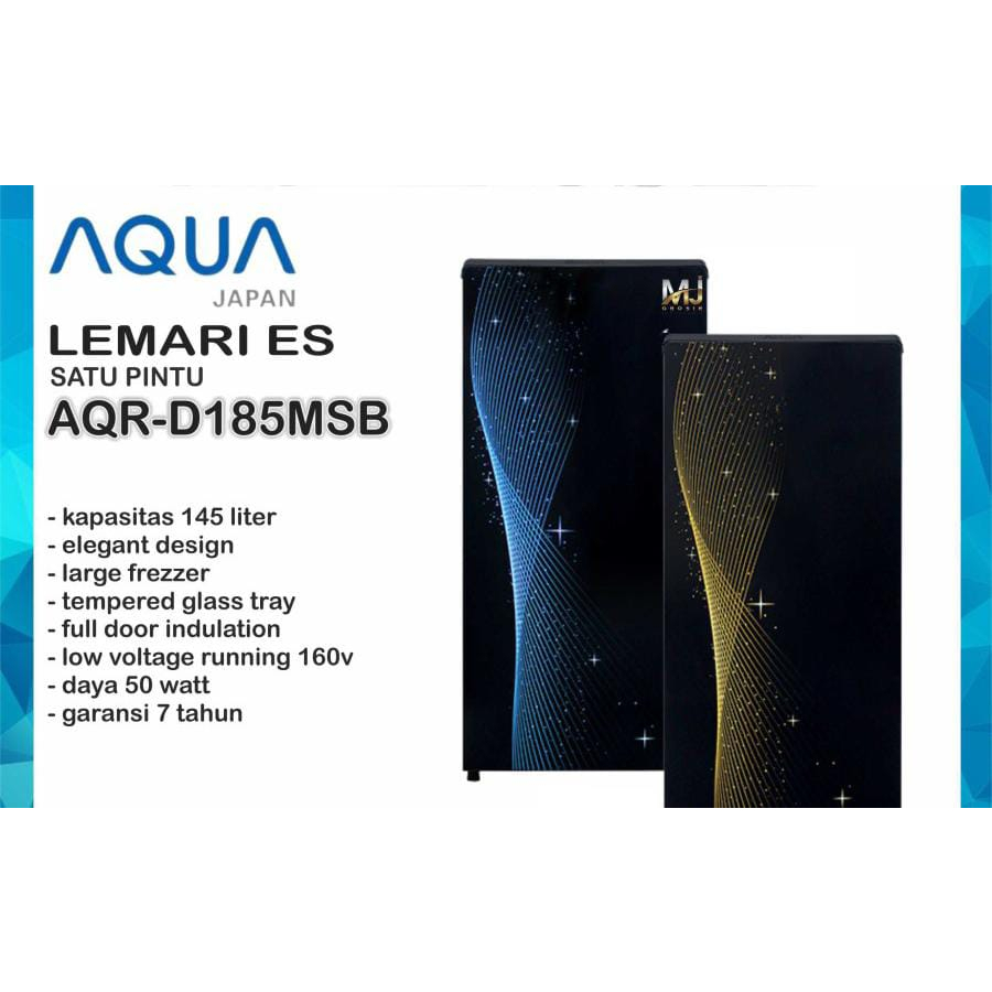 KULKAS AQUA JAPAN AQRD 185 MSB/MSG LEMARI ES 1 PINTU AQRD185