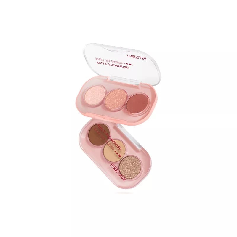 PINKFLASH 3 Shades Eyeshadow Palette Giltter High Pigment Easy To Blend Lasting / BB