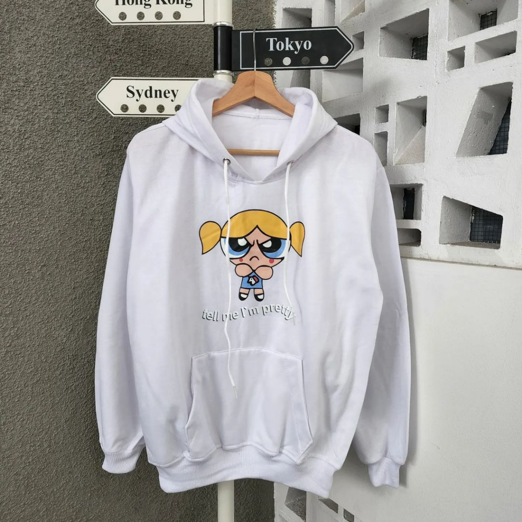 HOODIE WANITA TELL ME PRETTY LD 95 -120 CM BAHAN FLACE JACKET WANITA KOREAN STYLE SWEATER WANITA OVERSIZE HOODIE WANITA TERBARU 2023