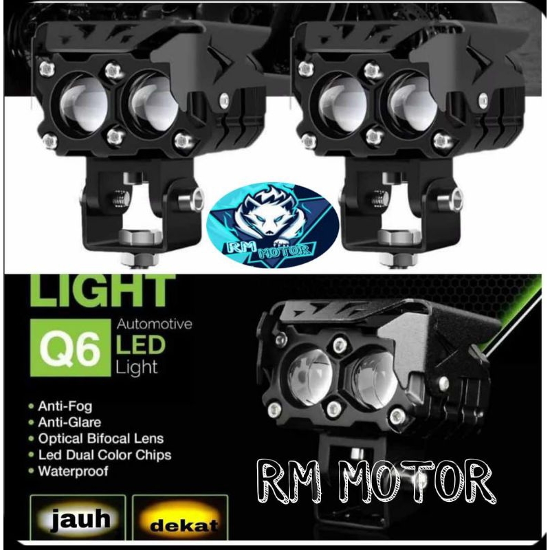 ￼LAMPU TEMBAK LASER LED D3 SQL 2  MATA PUTIH KUNING 2 WARNA