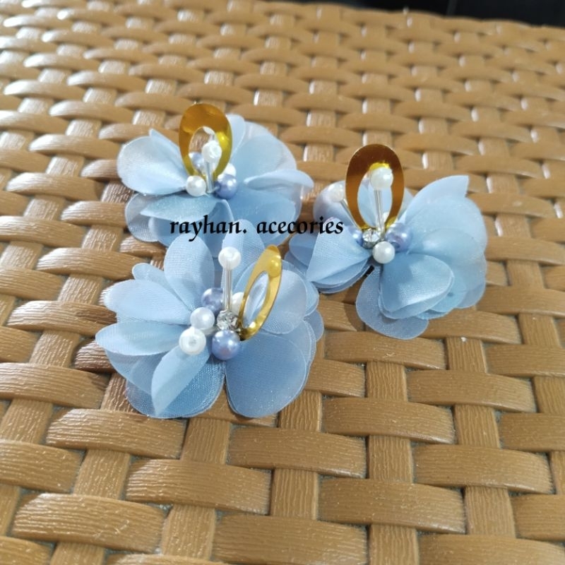 bunga organza 3d/hiasan kebayadan gaun