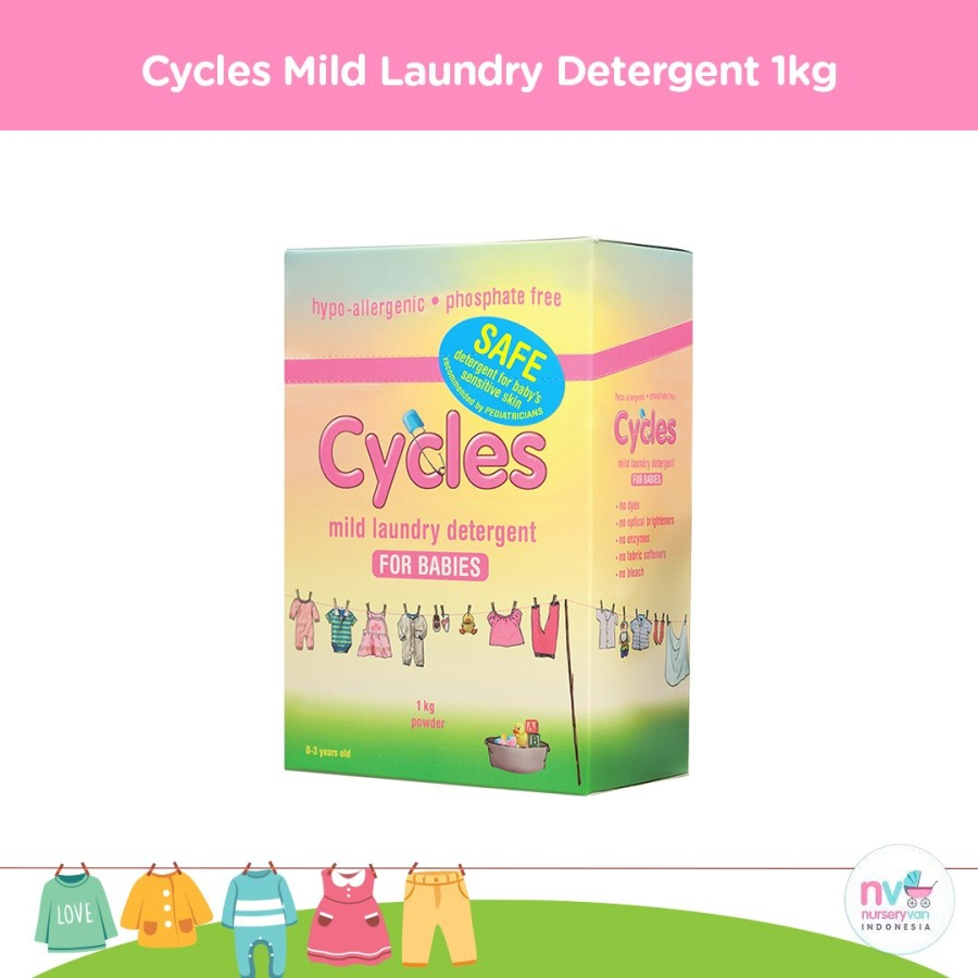 Cycles Mild Laundry Detergent Powder 1Kg
