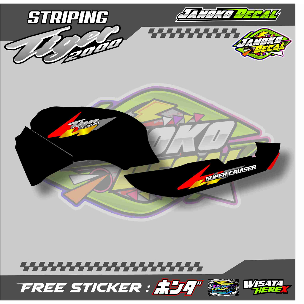 STRIPING VARIASI MOTOR TIGER 2000 / STICKER LIST VARIASI HONDA TIGER 2000