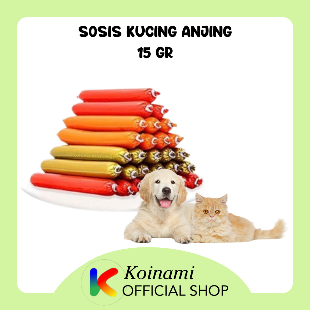 Sosis Kucing 15gr - Sosis Anjing 15gr - Snack Kucing - Snack Anjing - Snack Hewan - Cemilan Kucing - Cemilan Anjing