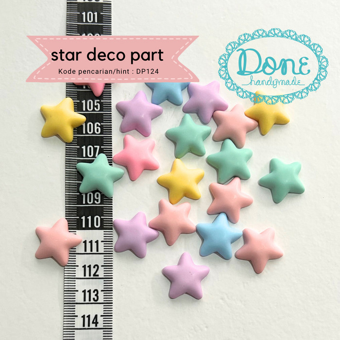 done handymade deco part bintang star deco part aksesoris tempel dp124