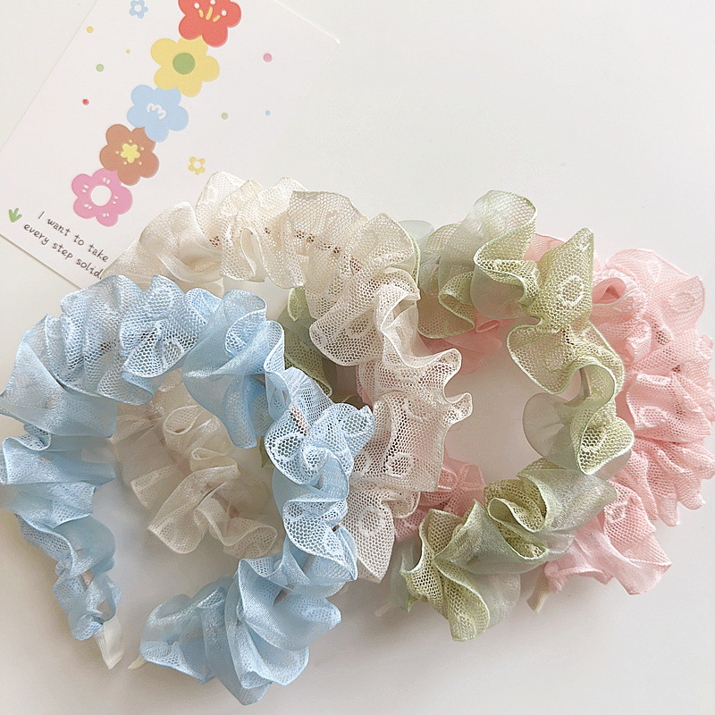 Caliloops Bando Bandana Anak Perempuan Korea Tille Renda Scrunchie Una