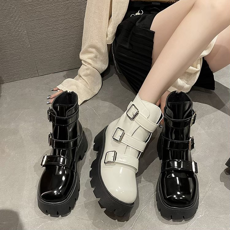 AVANCEID 1894 Sepatu Sneakers Boots Wanita Docmart Hitam Import