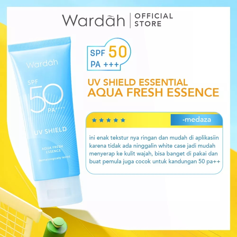 Wardah UV Shield Aqua Fresh Essence SPF 50 PA ++++ 30 ml