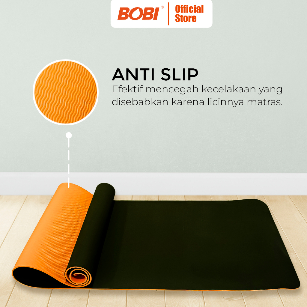 Yoga Mat Bobi / Matras Friendly Yoga Mat Anti Slip Tebal Premium / Matras Olahraga Sport &amp; Pilates Mat