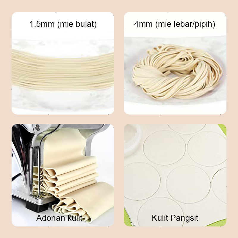 ⚡Ready⚡COD⚡Listrik Gilingan Noodle Maker Mie Mesin Giling Mie JCD-6 Full Stainless Pangsit Gilingan Mie Alat Penggiling Mie Pasta/Karipap/Kue