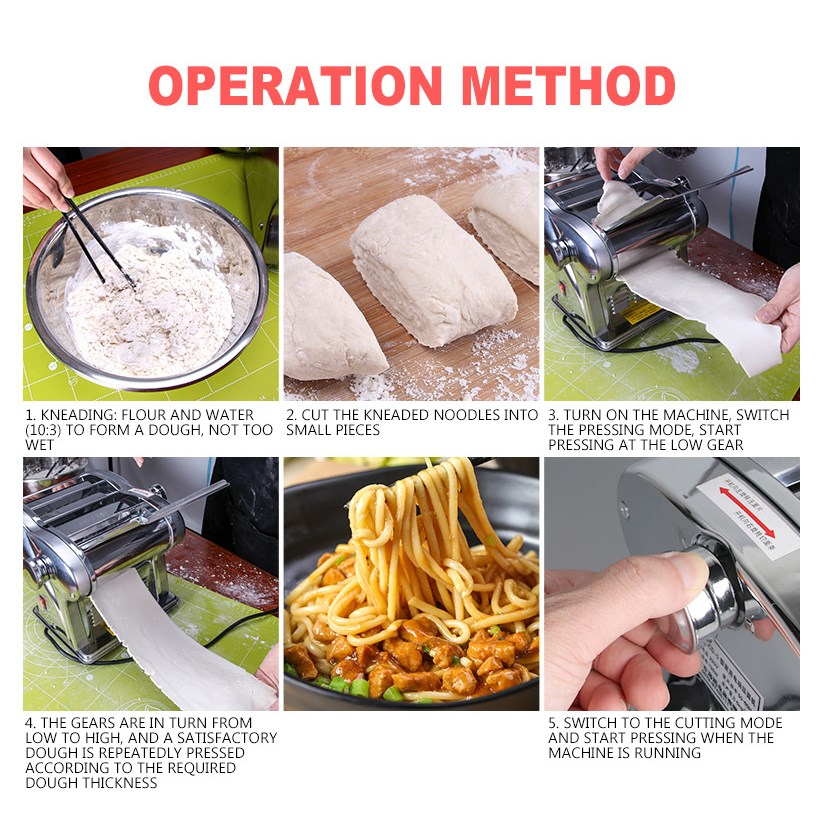 ⚡Ready⚡COD⚡Listrik Gilingan Noodle Maker Mie Mesin Giling Mie JCD-6 Full Stainless Pangsit Gilingan Mie Alat Penggiling Mie Pasta/Karipap/Kue