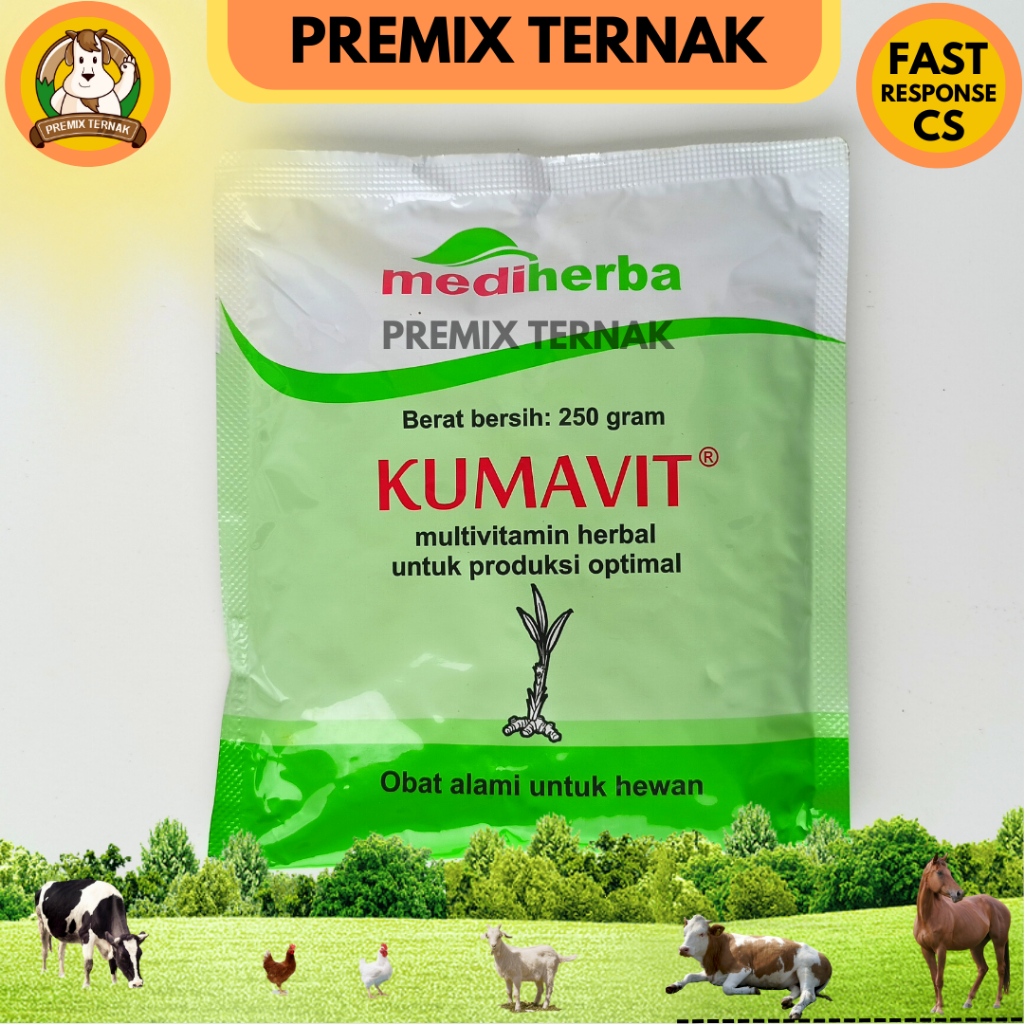 KUMAVIT 250 gram MEDION Herbal Penambah Nafsu Makan Hewan Kurkuma Ayam