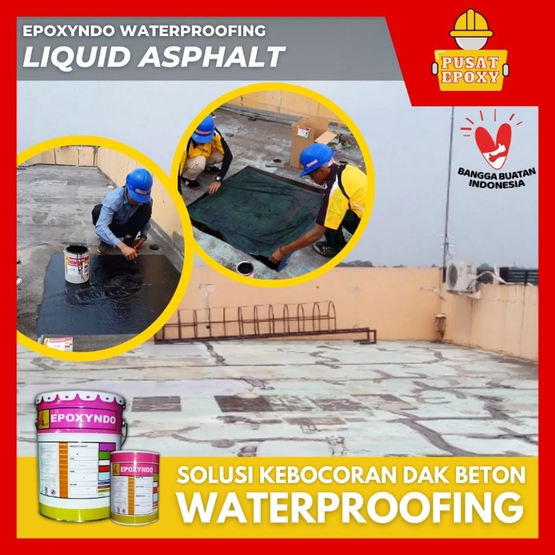 Aspal Cair Anti Bocor Untuk Dak Beton & Nylon Sheet Waterproofing - 1 Kg