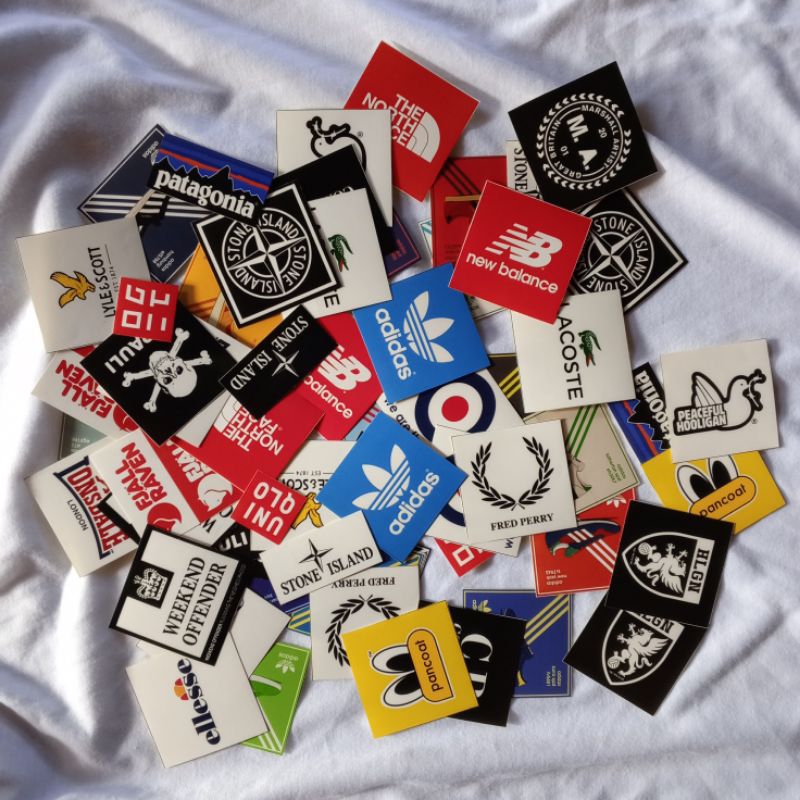 

stiker brand casual random satuan termurah