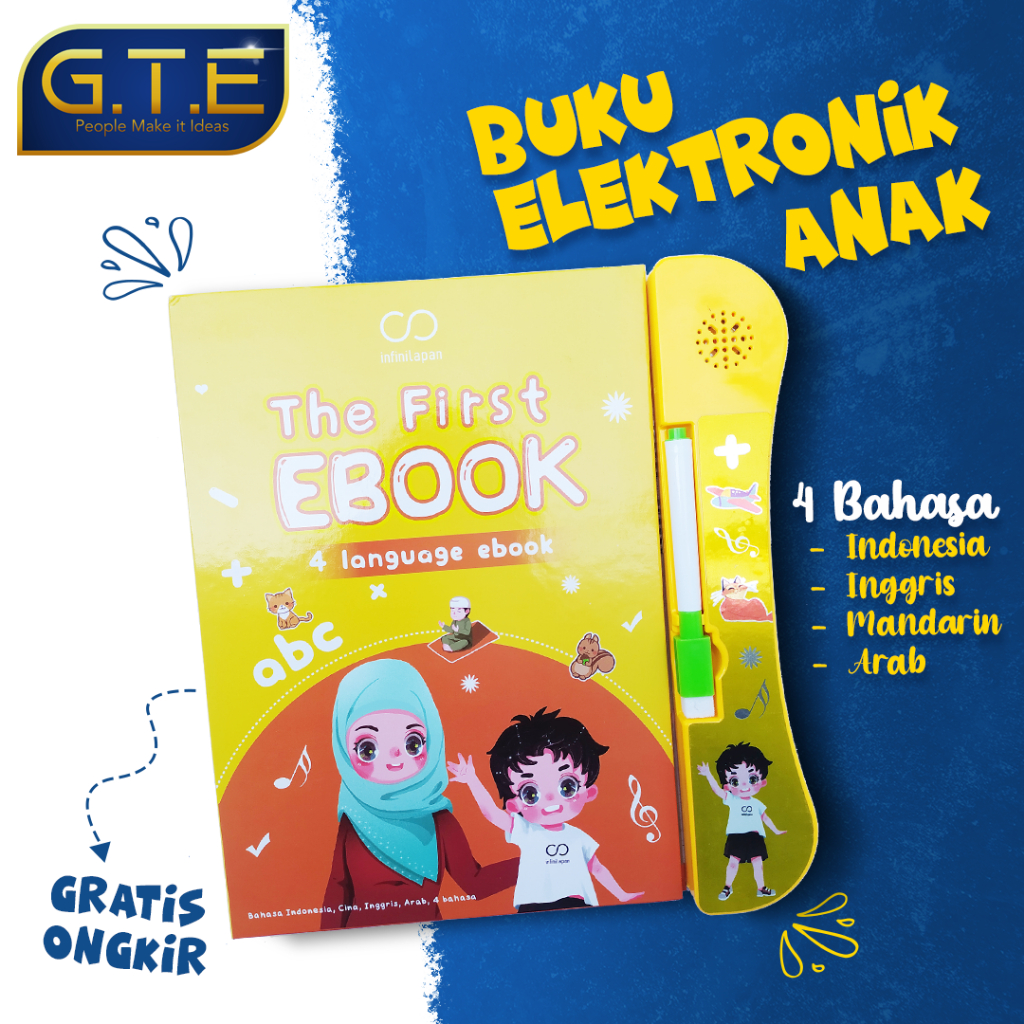 GTE | Buku Pintar Elektronik Anak 4bahasa[Arab Indonesi Inggris Mandarin]/ E Book Pintar Anak/ E BOOK Anak Islami / E BOOK anak