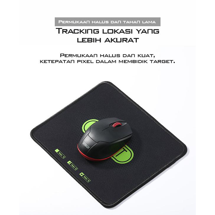 Mousepad Anti Slip ROBOT RP01 Gaming Polos Hitam Murah Rubber Original - Garansi Resmi 1 Tahun