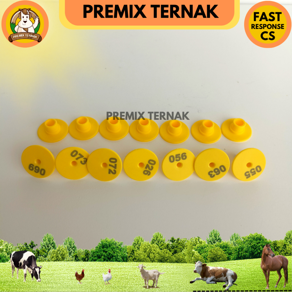 EAR TAG BULAT 100 PCS - Round Eartag - Eartag Kambing Domba Babi Kelinci