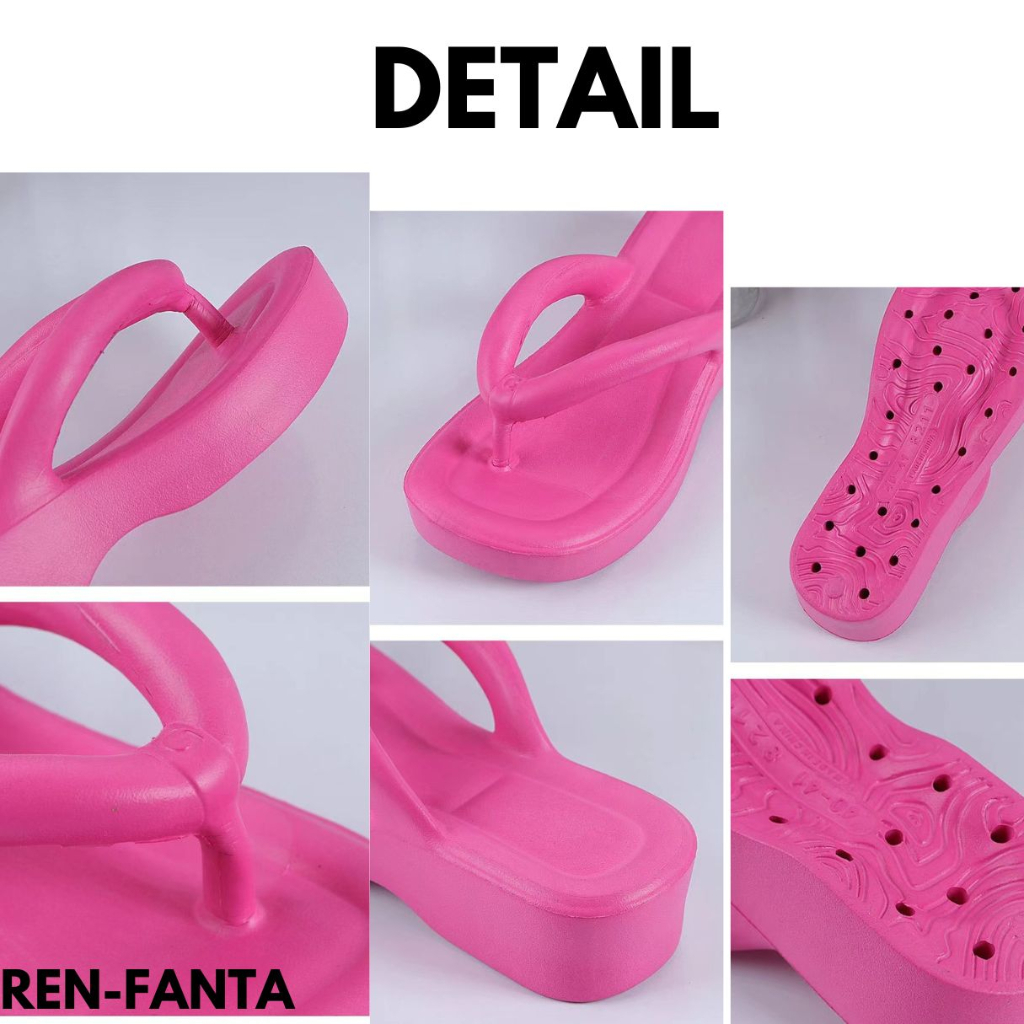 FINDME 36-41 REN SANDAL WANITA TINGGI CANTIK LEMBUT NYAMAN BAHAN RUBBER IMPORT
