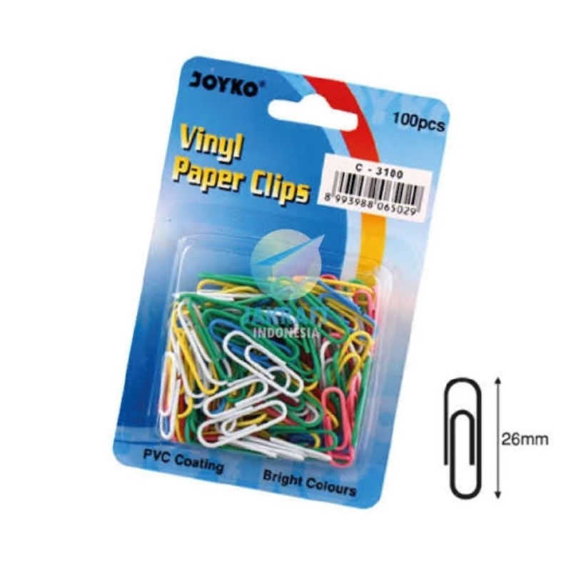 

[ DUS 12 SET ] PAPER CLIP JOYKO C-3100 WARNA / PENJEPIT KERTAD / CLIP