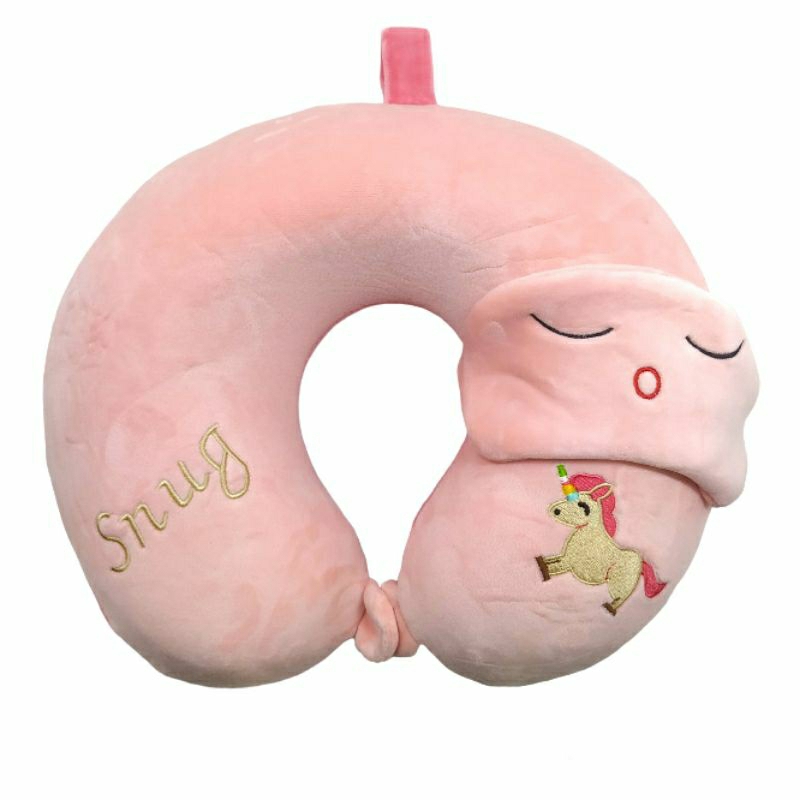 Bantal Leher+Penutup Mata Motif Unicorn ML4173