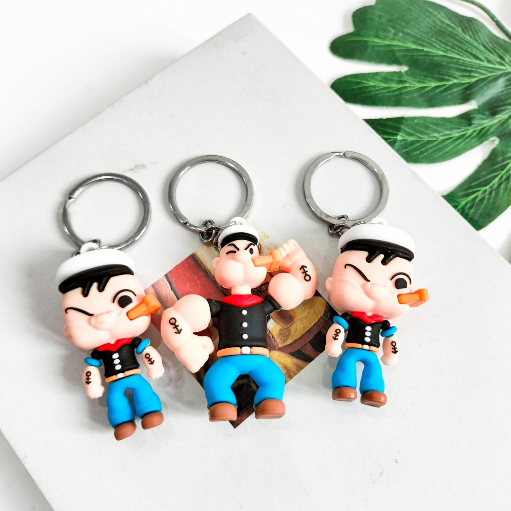 GANTUNGAN KUNCI POPAY GANCI POPEYE MUDA KARAKTER TOY STORY KARAKTER KEYCHAIN