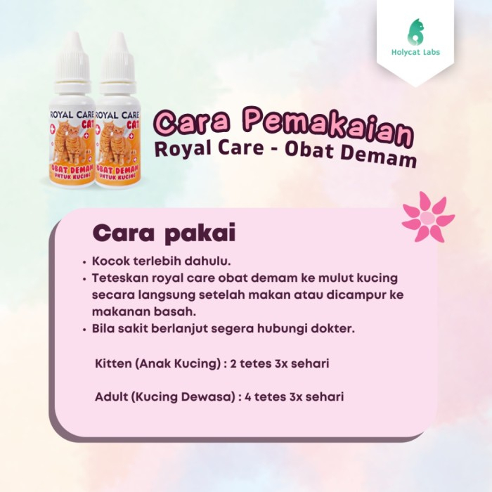 Royal care Obat Demam Kucing Penurun Panas 10 ml