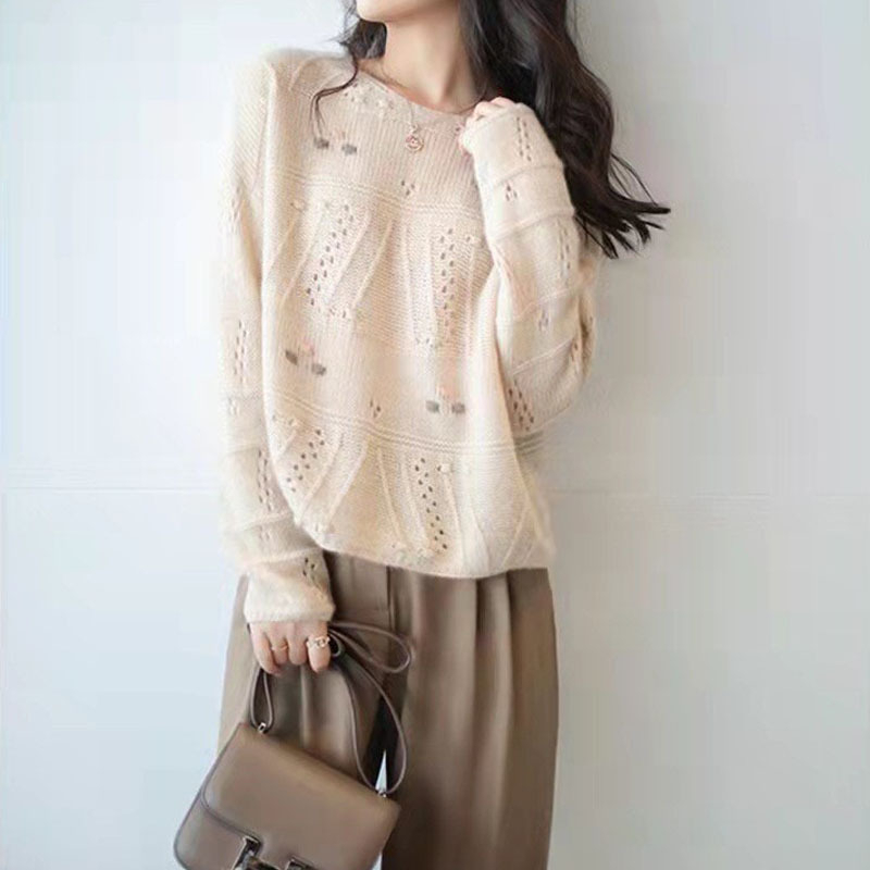 Aneska Sweater Knit Import - Sweater Motif Rajut Wanita - Sweater Wanita Korea TM (Y1061)