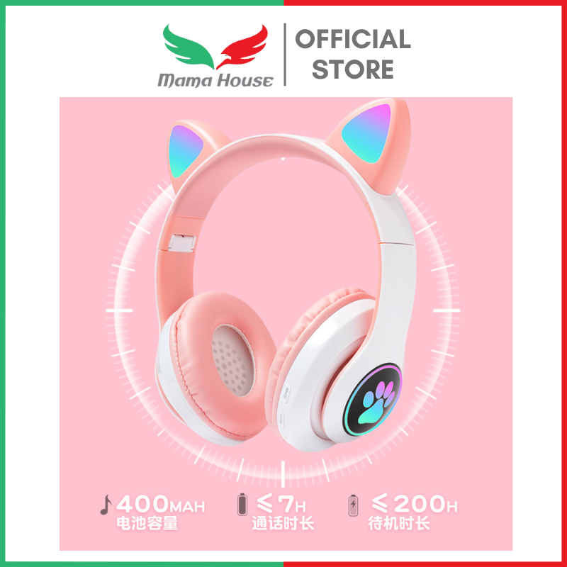 [MH] Headset Karakter Kucing Bluetooth Cat Ear STN-28