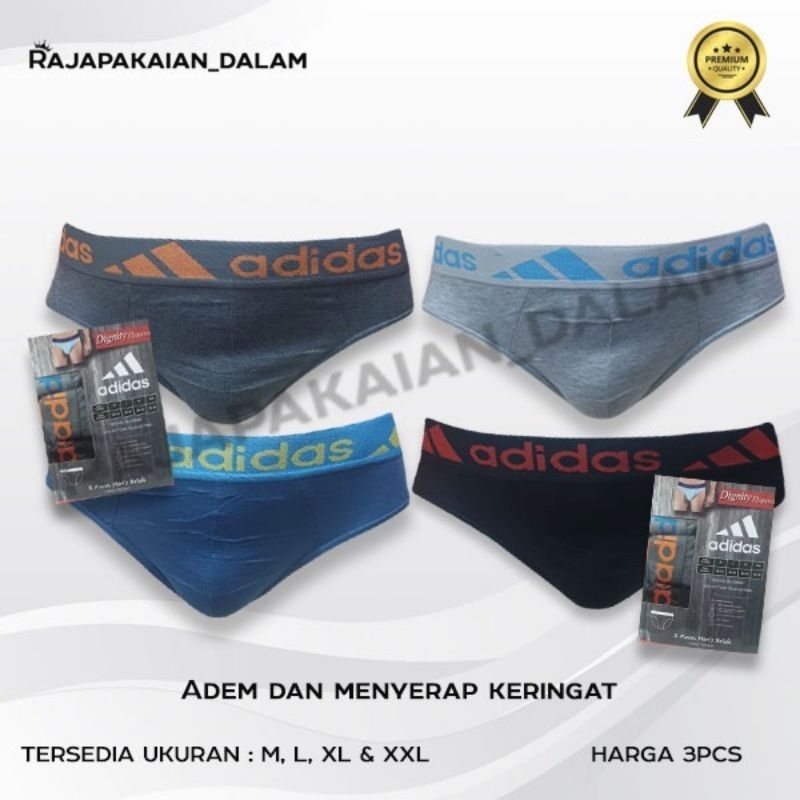 Celana dalam pria ADI Biru Harga 3 pcs